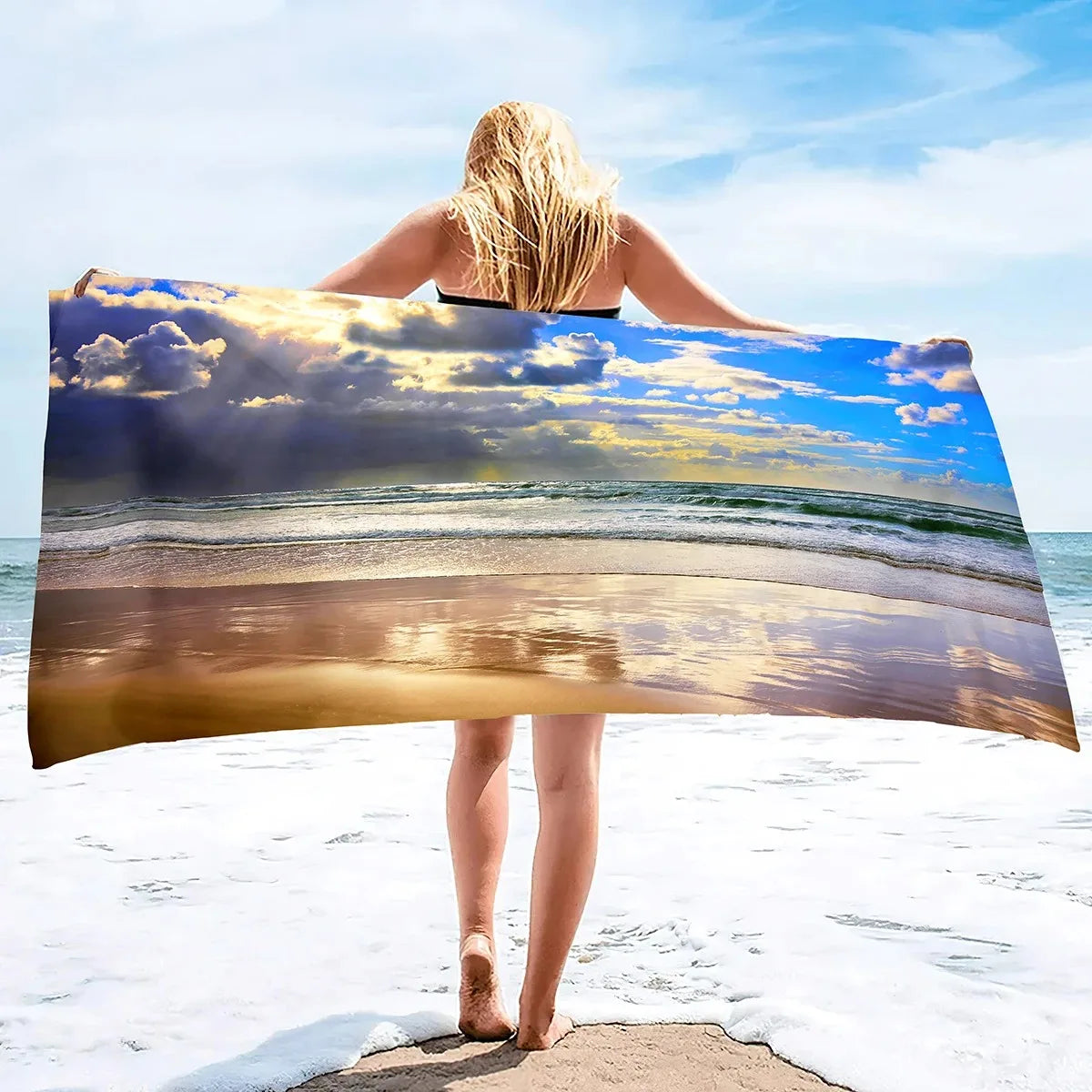 Oversized Ocean Beach Towel Pool Swimming Bath Travel Towels
