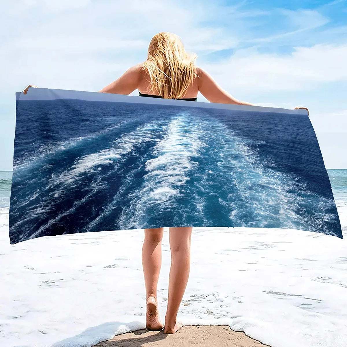 Oversized Ocean Beach Towel Pool Swimming Bath Travel Towels