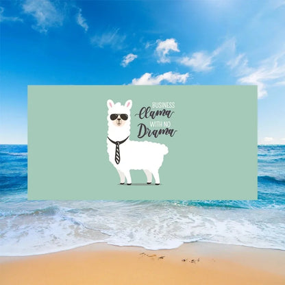 Cute Llama Alpaca Pattern Beach Towel