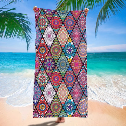 Mandala Pattern Microfiber Beach Towel
