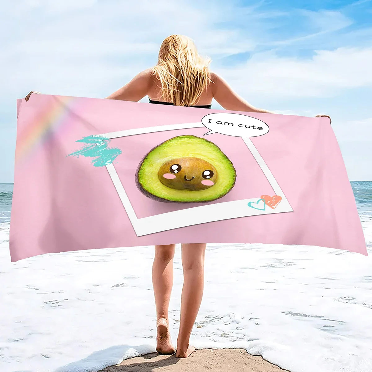 Avocado Pattern Beach Towel