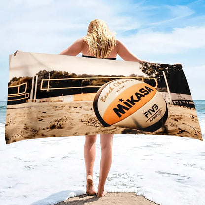Volleyball Beach Towel, Quick Dry Beach Towel Microfiber Sand Free Beach Towel
