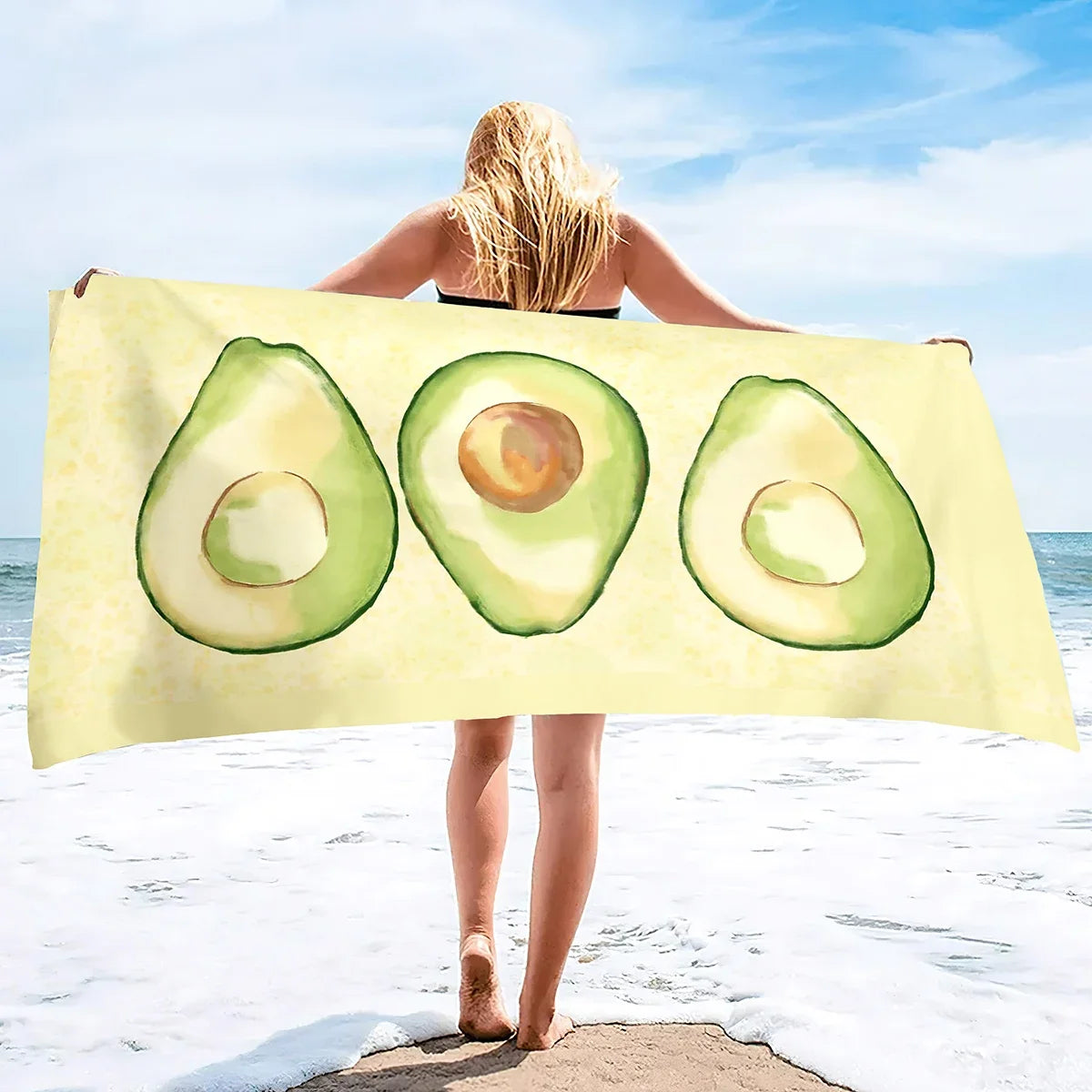 Avocado Pattern Beach Towel