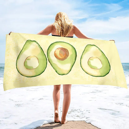 Avocado Pattern Beach Towel