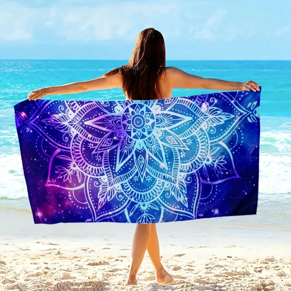 Mandala Pattern Microfiber Beach Towel