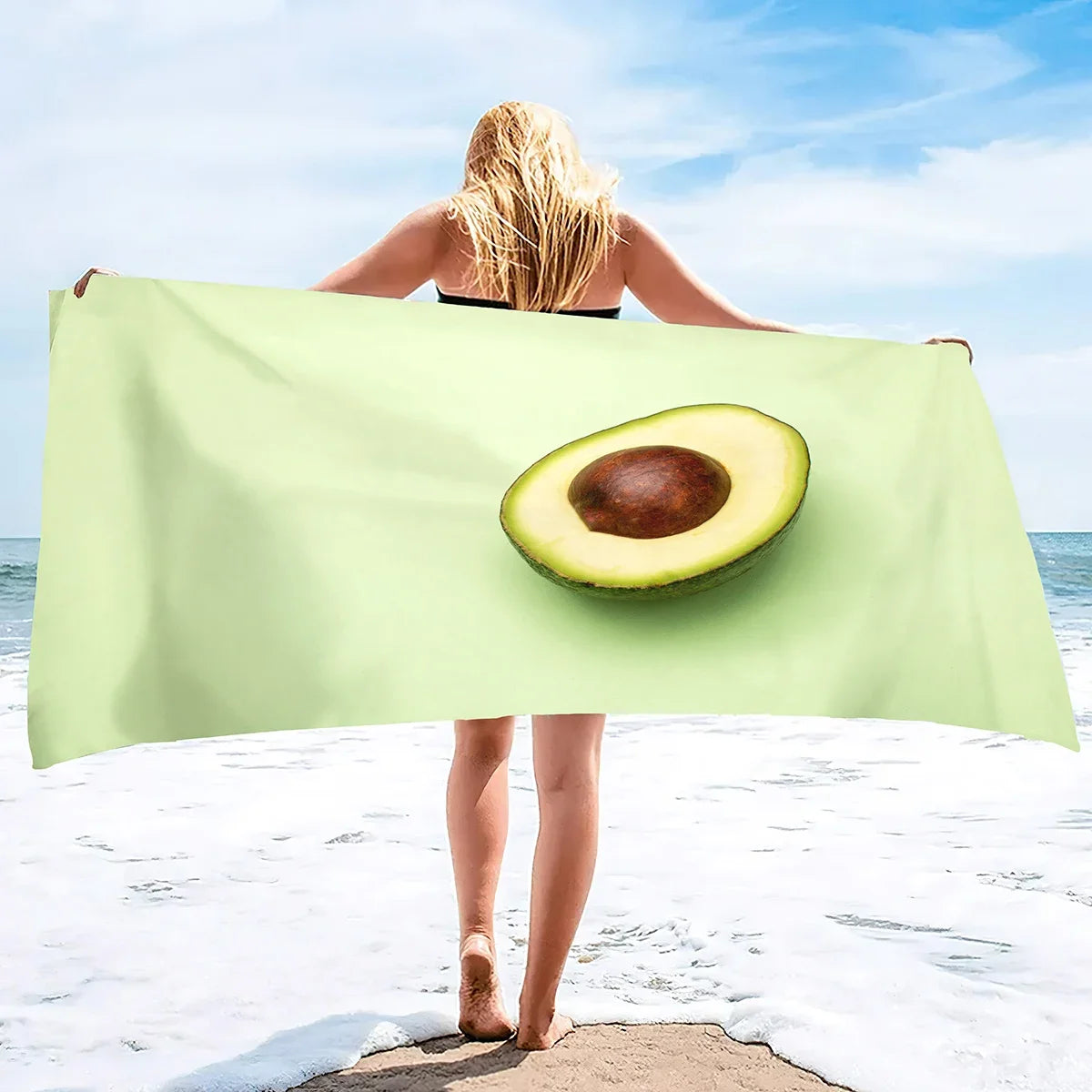Avocado Pattern Beach Towel