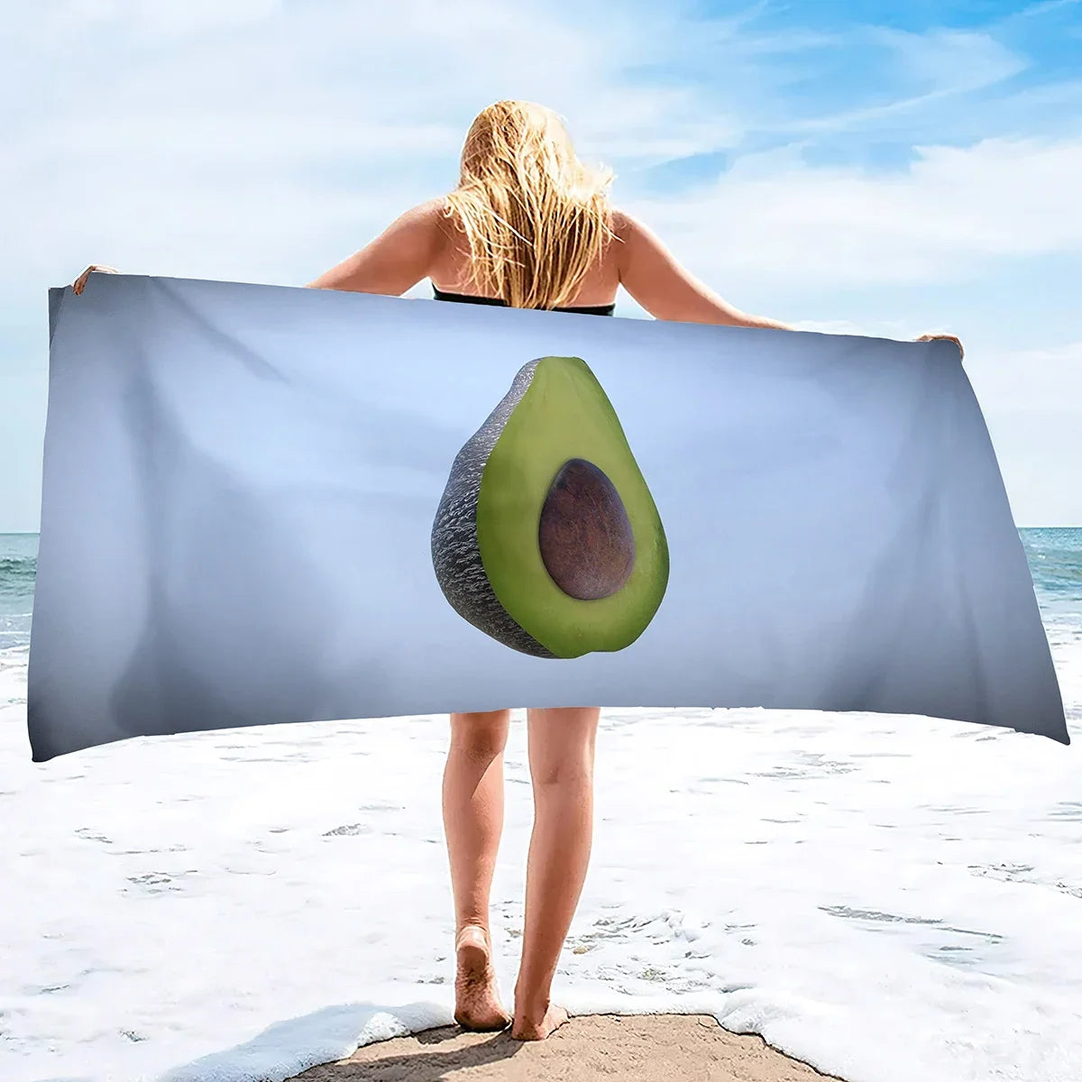 Avocado Pattern Beach Towel