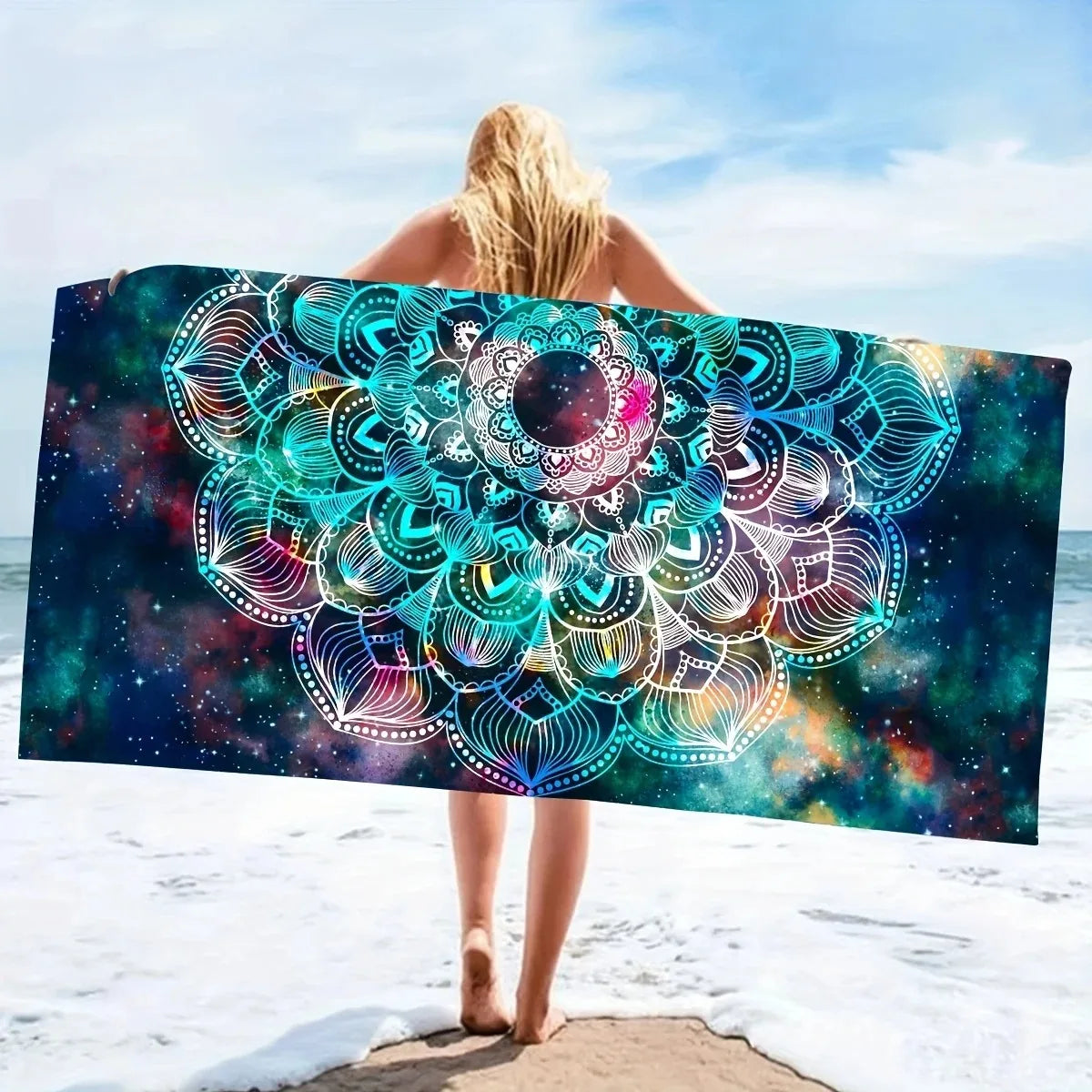 Mandala Pattern Microfiber Beach Towel