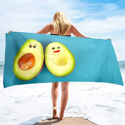 Avocado Pattern Beach Towel