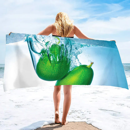 Avocado Pattern Beach Towel