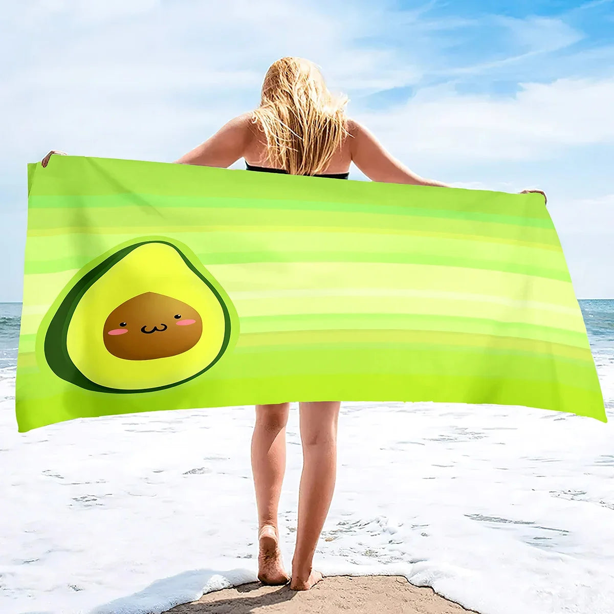 Avocado Pattern Beach Towel