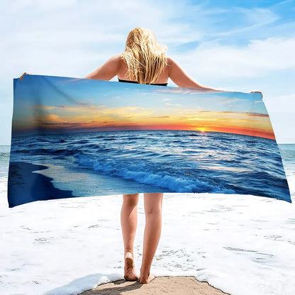 Oversized Ocean Beach Towel Pool Swimming Bath Travel Towels