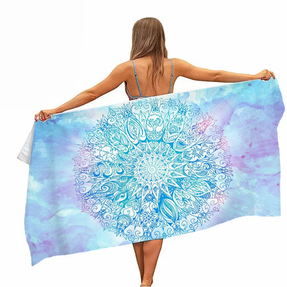 Mandala Pattern Microfiber Beach Towel