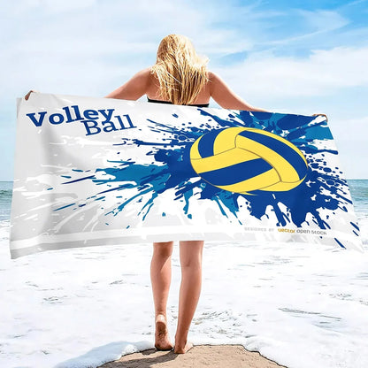 Volleyball Beach Towel, Quick Dry Beach Towel Microfiber Sand Free Beach Towel