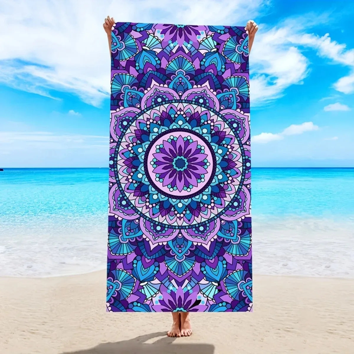 Mandala Pattern Microfiber Beach Towel