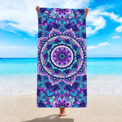 Mandala Pattern Microfiber Beach Towel